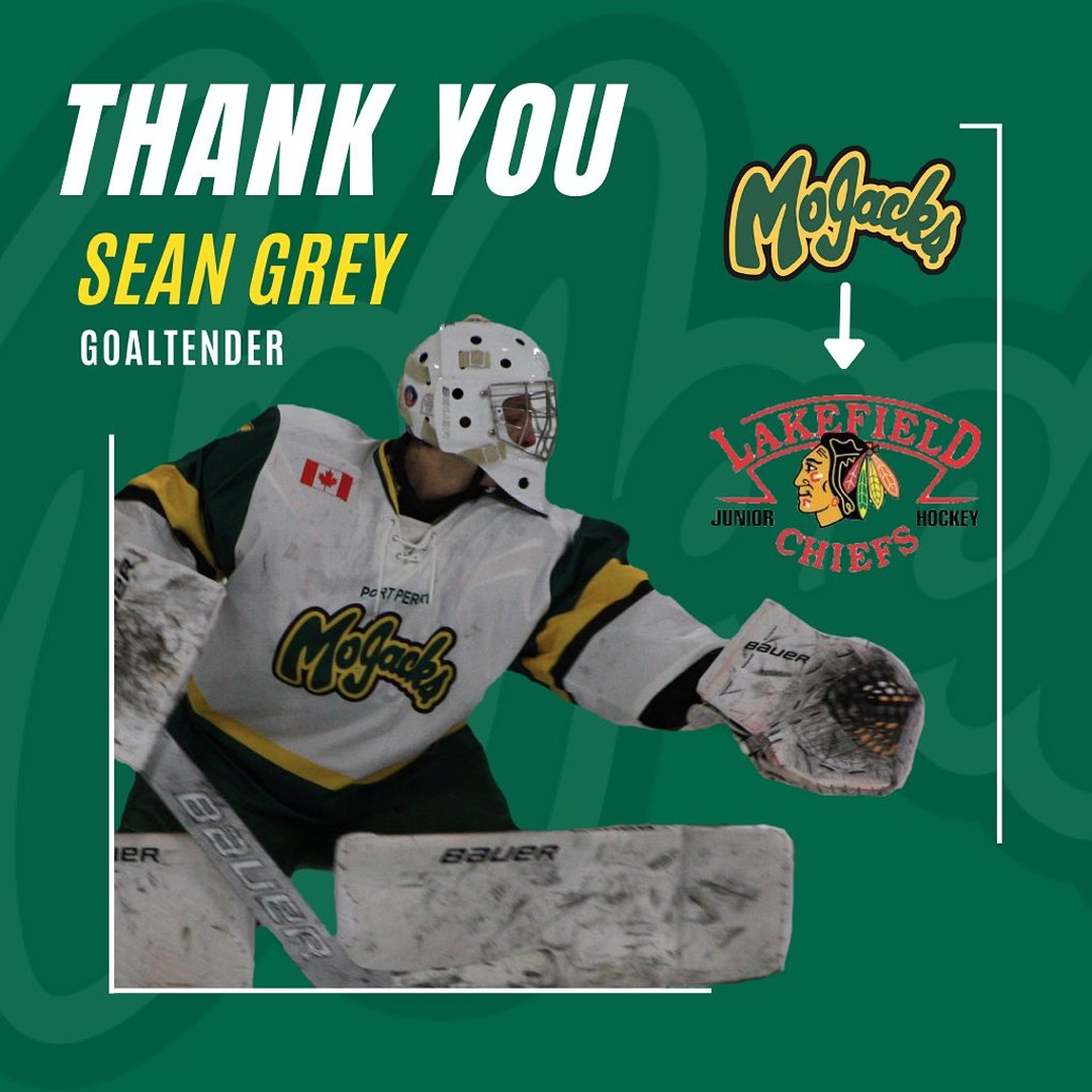 🚨TRADE🚨

We have traded goaltender, Sean Grey to the Lakefield Chiefs in exchange for a PDF.

The entire MoJacks Organization would like to thank Grey for his dedication and commitment to the MoJacks.