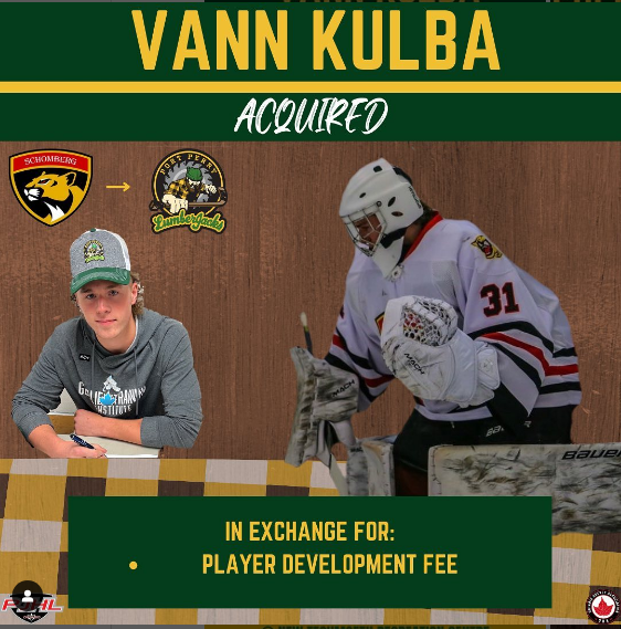 Vann Kulba acquired in exchange for player development fee